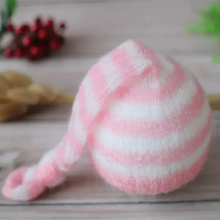 10-Pk Pink Orange Handmade Crochet Baby Props Hats - Image 27