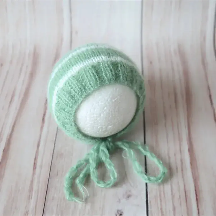 Red Embroidered Baby Head Hat for Photography Props - Image 3