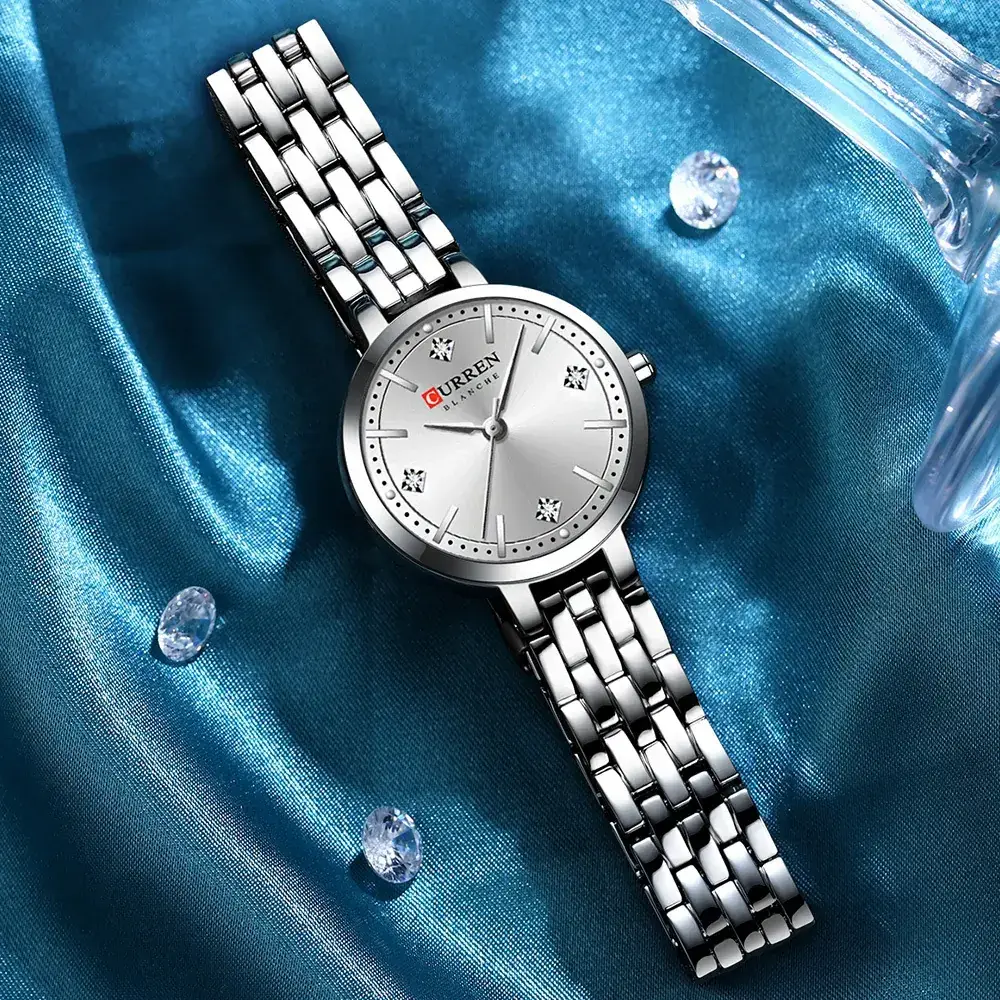 Curren Women's Gold Quartz Watch with Diamond Dial - Image 9