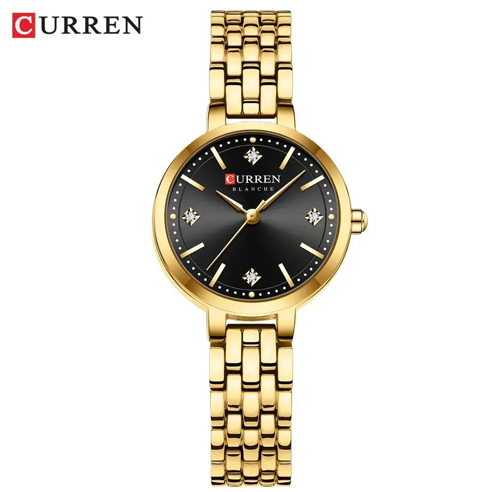 Curren Women's Gold Quartz Watch with Diamond Dial - Image 10