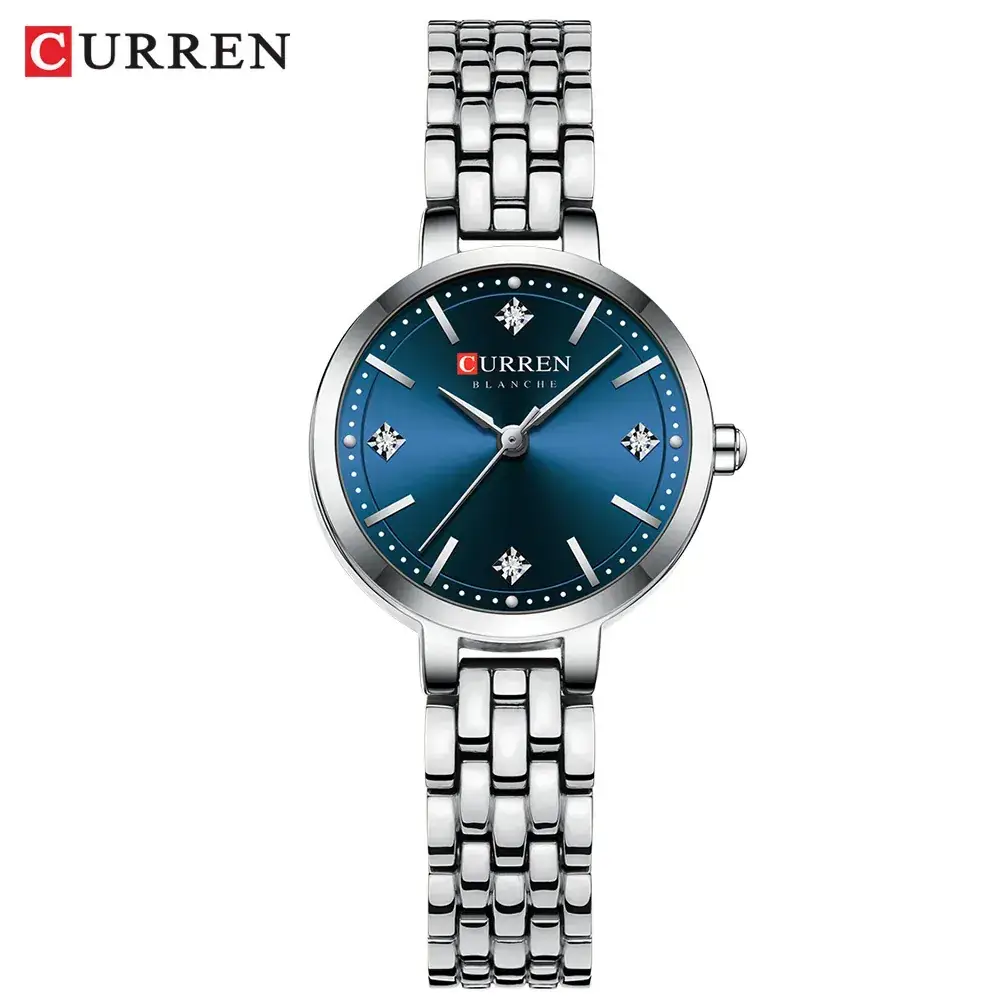 Curren Women's Gold Quartz Watch with Diamond Dial