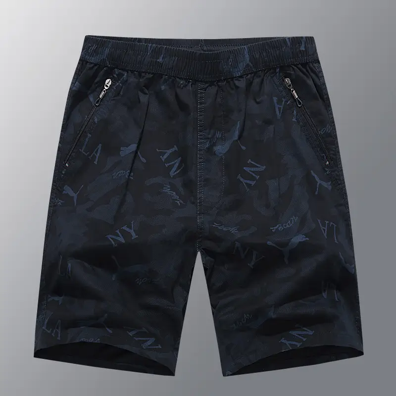 Men's Olive Green Cotton Shorts with 5 Pockets