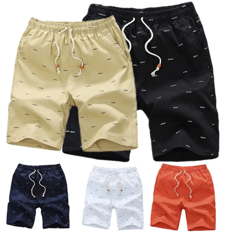 Men Cotton Striped Summer Shorts Casual Cropped One Piece - Image 6