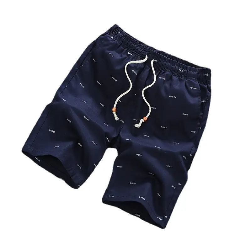 Men Cotton Striped Summer Shorts Casual Cropped One Piece - Image 8