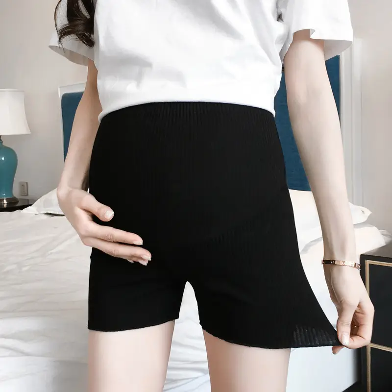 Maternity Anti-Running Light Grey Shorts Pregnant Women