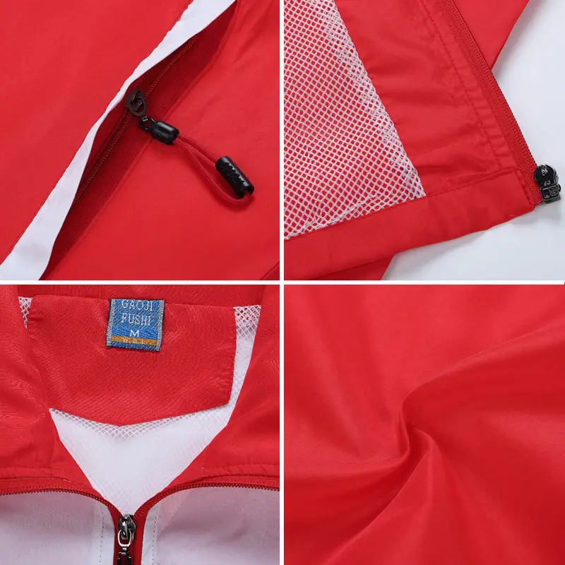 Women's Pink White Full Zip Vest with Side Pocket - Image 11