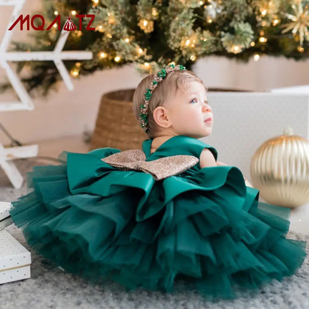 Red Tulle Bow Baby Dress for 1 Year Old - Image 6