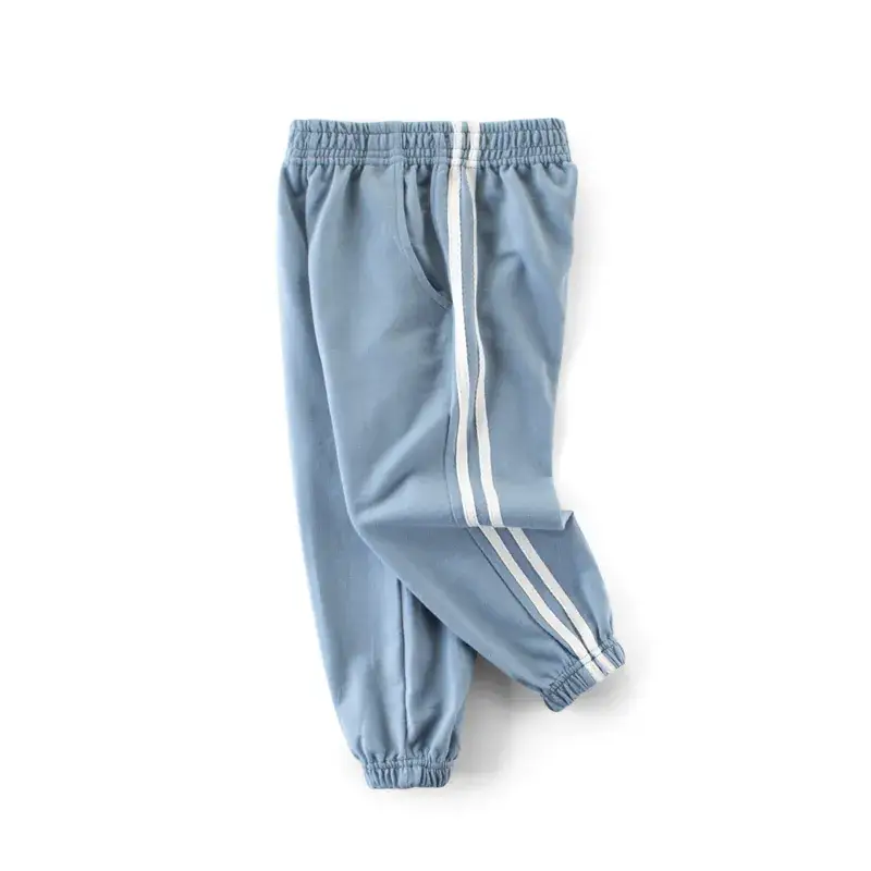 Navy White Stripes Boys Sports Pants Cotton