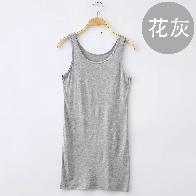 Black Slim Fit Modal Camisole Mid-Length Women - Image 2