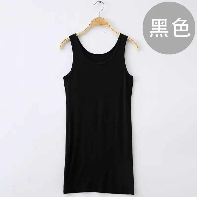 Black Slim Fit Modal Camisole Mid-Length Women - Image 3