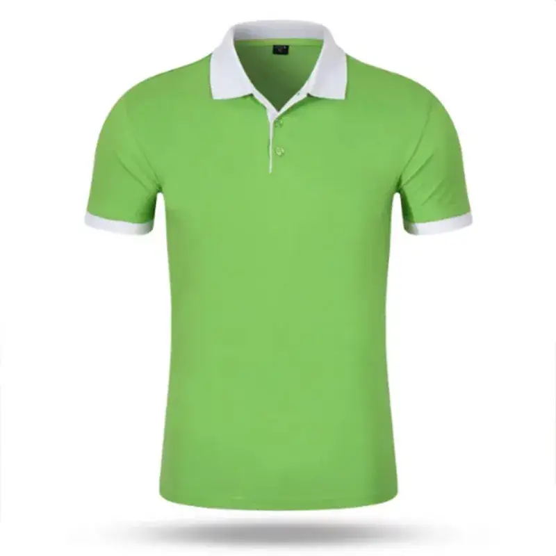 Men Polo Shirt Orange Collar Short Sleeve - Image 17