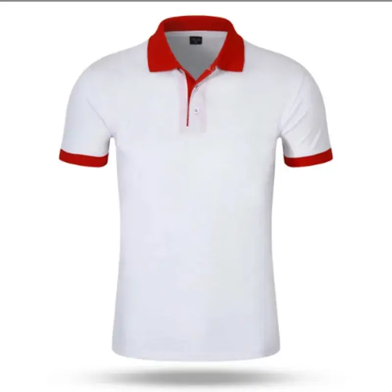 Men Polo Shirt Orange Collar Short Sleeve - Image 18