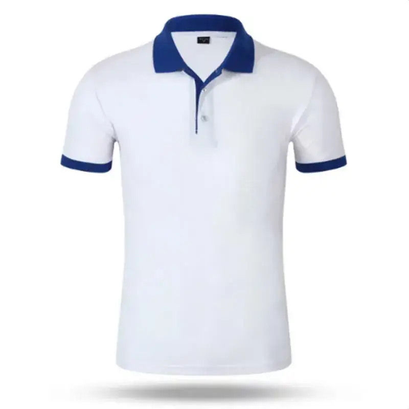 Men Polo Shirt Orange Collar Short Sleeve - Image 11