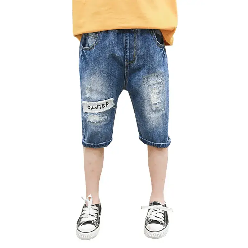 Boys Denim Shorts 2024 Pure Cotton Five Point Casual - Image 3