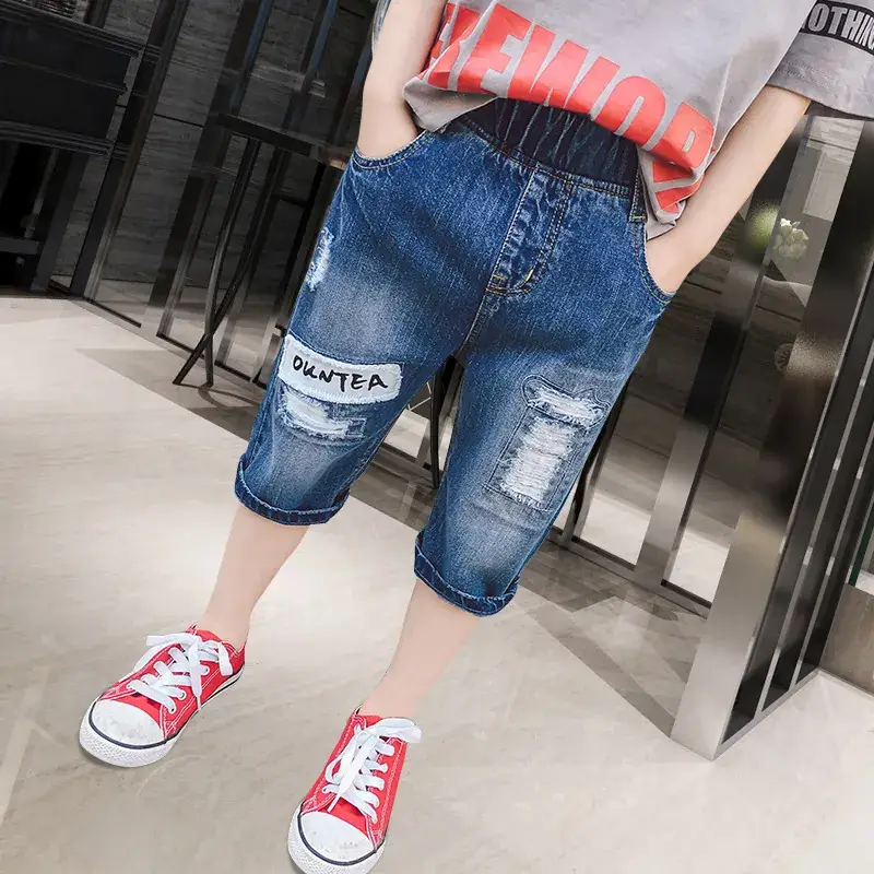 Boys Denim Shorts 2024 Pure Cotton Five Point Casual - Image 4