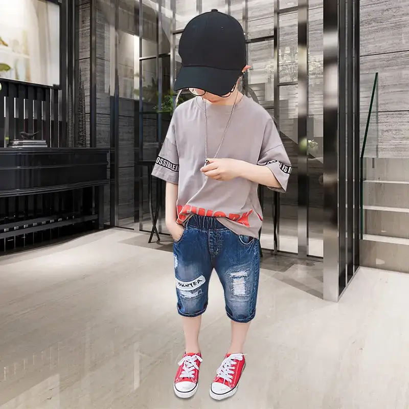 Boys Denim Shorts 2024 Pure Cotton Five Point Casual - Image 5