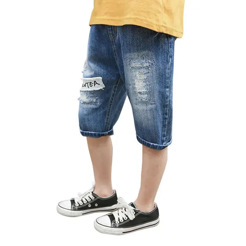 Boys Denim Shorts 2024 Pure Cotton Five Point Casual - Image 6