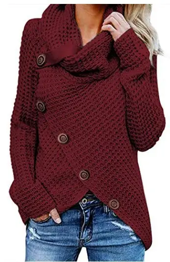 Women's Long Sleeve Knitted Cardigan Top Sweater Black - Image 18