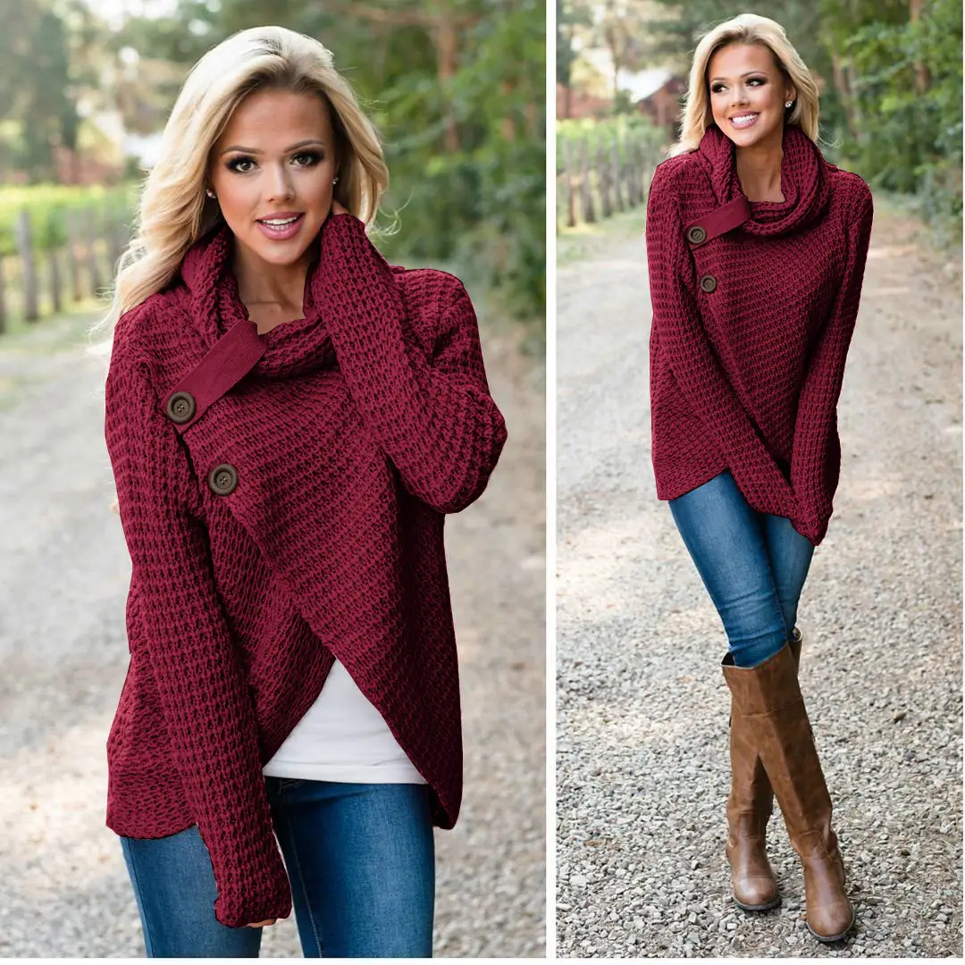 Women's Long Sleeve Knitted Cardigan Top Sweater Black - Image 2