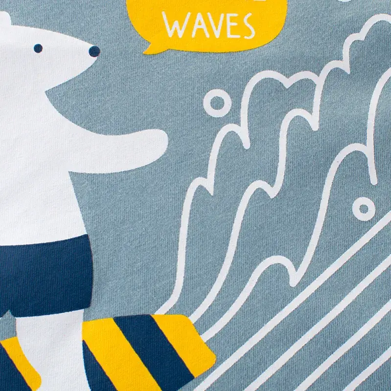 Boys' 2024 Summer T-Shirt with Wave Design - Image 4