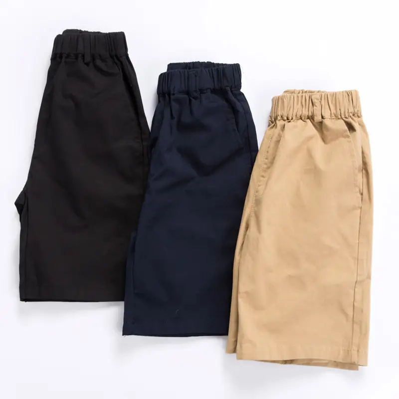 Children's Black Elastic Shorts Pure Black Summer Cotton - Image 33