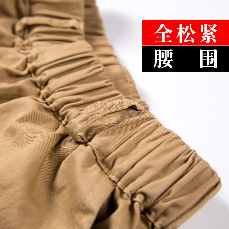 Children's Black Elastic Shorts Pure Black Summer Cotton - Image 34