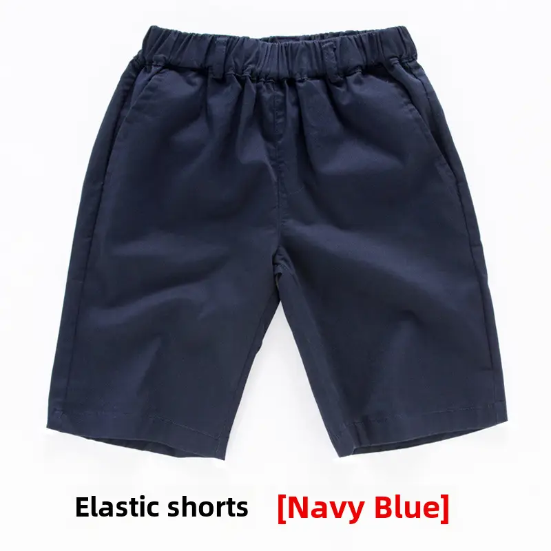 Children's Black Elastic Shorts Pure Black Summer Cotton - Image 19