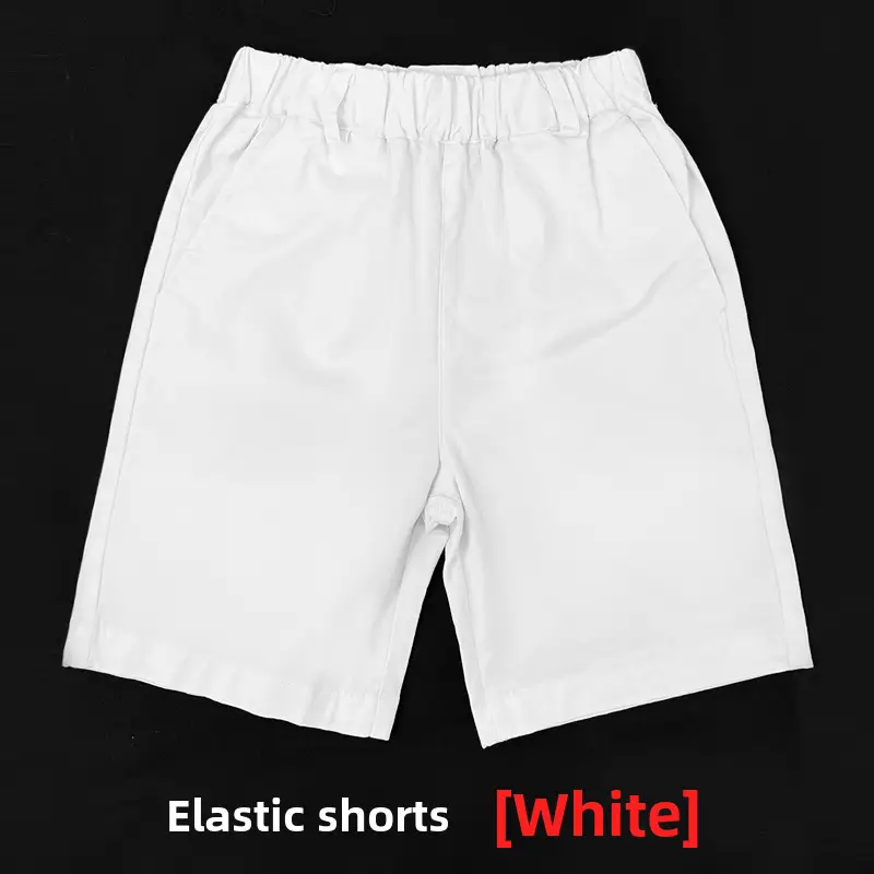 Children's Black Elastic Shorts Pure Black Summer Cotton - Image 28