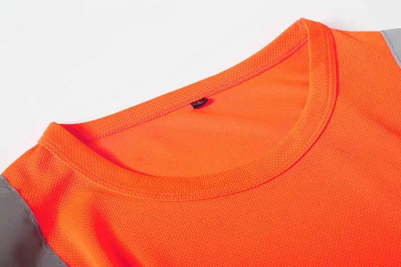 Men Reflective Strip T-Shirt Orange Long Sleeve — feature 16