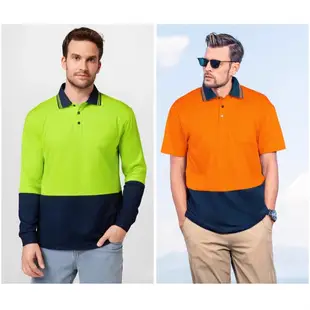 Men Reflective Strip T-Shirt Orange Long Sleeve — feature 3