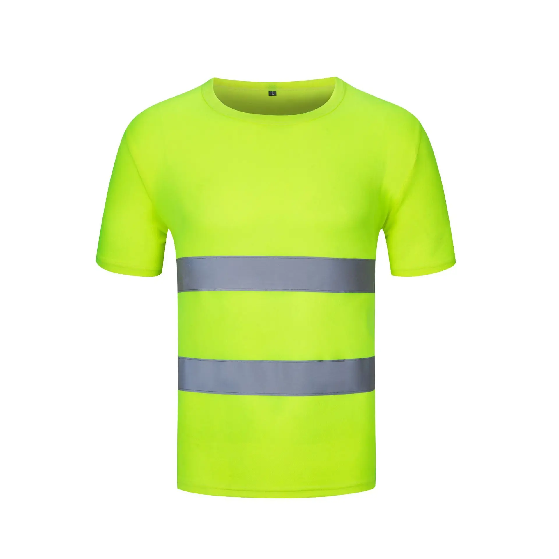 Men Reflective Strip T-Shirt Orange Long Sleeve