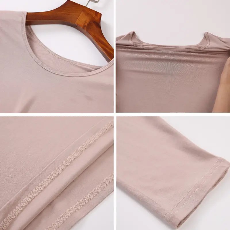 Women's Black Long Sleeve T-Shirt Large Size - Image 14