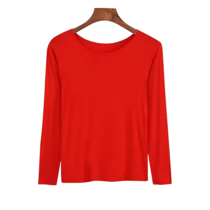 Women's Black Long Sleeve T-Shirt Large Size