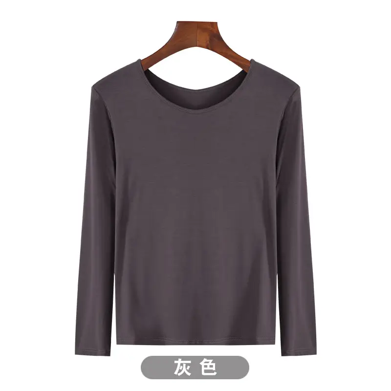 Women's Black Long Sleeve T-Shirt Large Size - Image 3