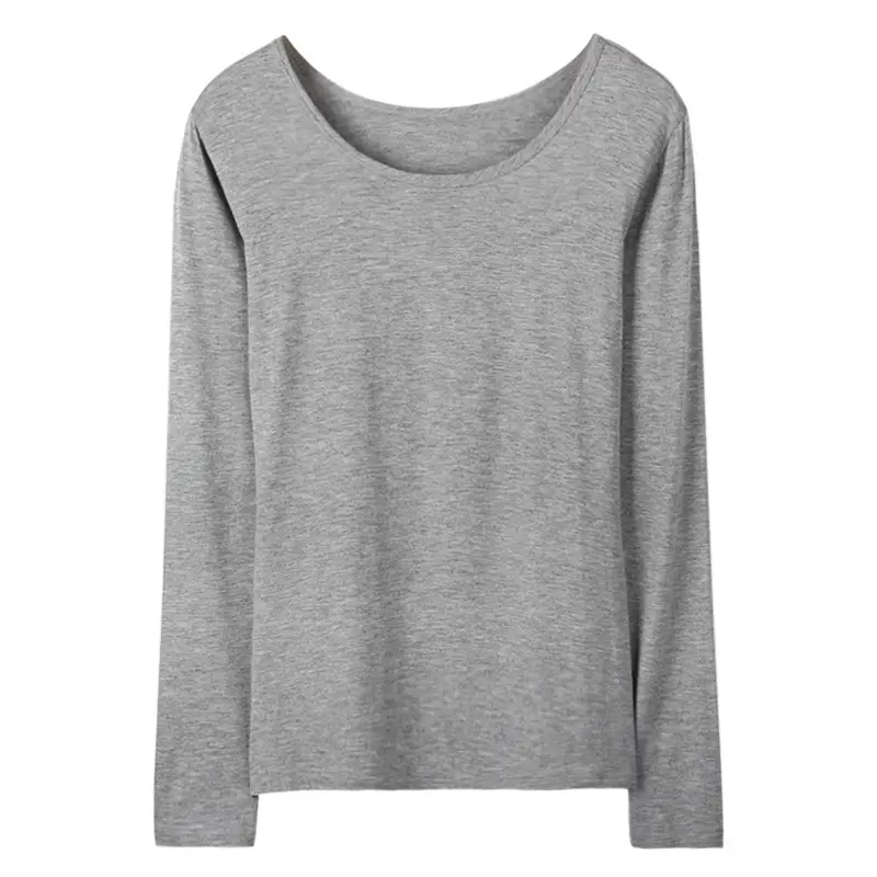 Women's White Modal Long Sleeve T-Shirt - Image 2