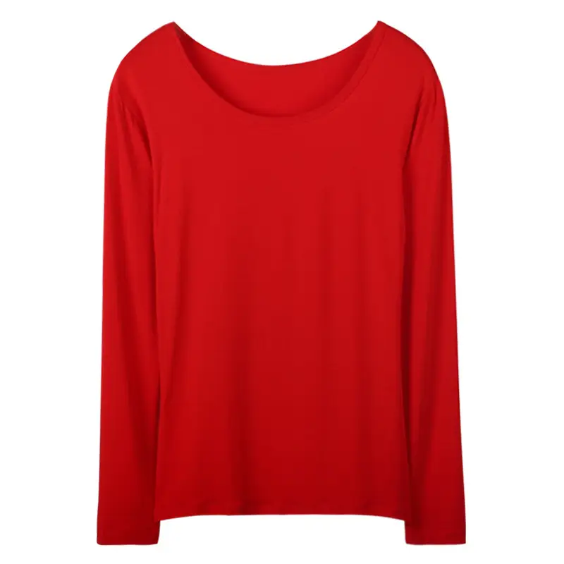 Women's White Modal Long Sleeve T-Shirt - Image 3