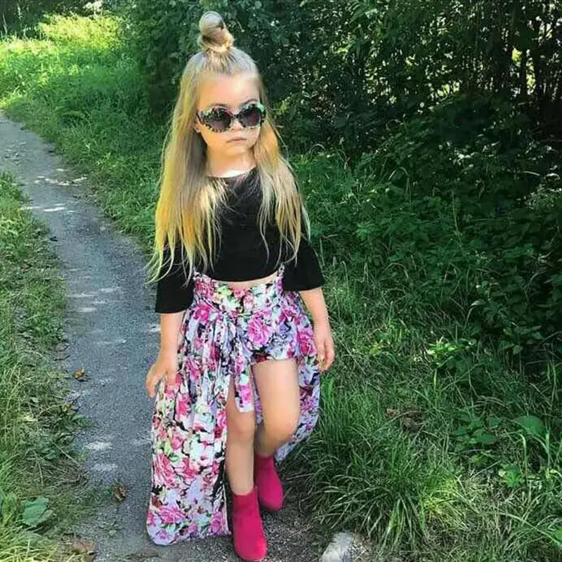 Floral Short Sleeve Girl's 3Pc Set
