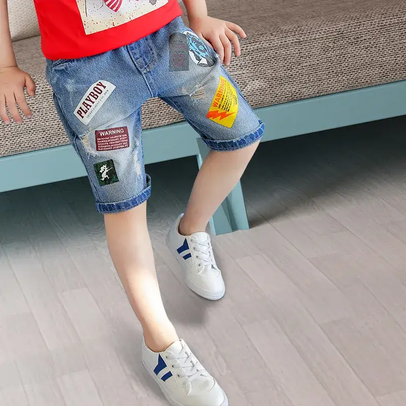 Boys Denim Shorts 2025 Spring Korean Style