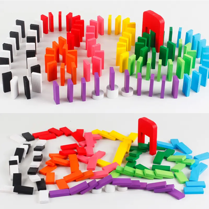 Blue Domino Building Blocks 120 Pcs Educational Toy - Image 16