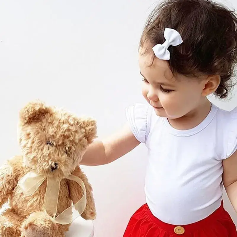 White Baby Triangle Romper with Flying Sleeves - Image 6