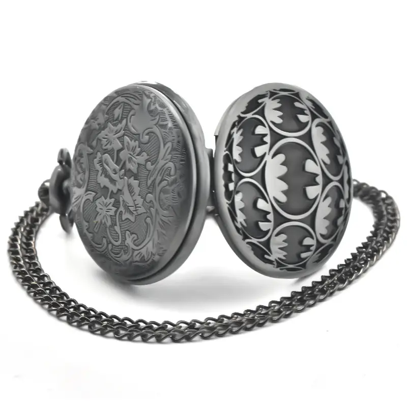 Bronze Slytherin Symbol Pocket Watch with Chain — feature 13