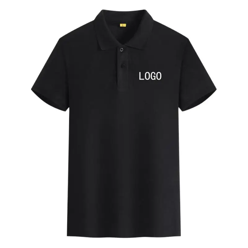 Men Light Blue Polo Shirt with Logo Print