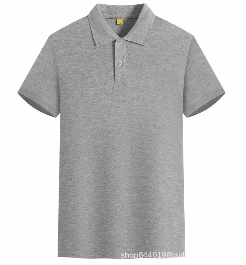 Men Light Blue Polo Shirt with Logo Print - Image 5