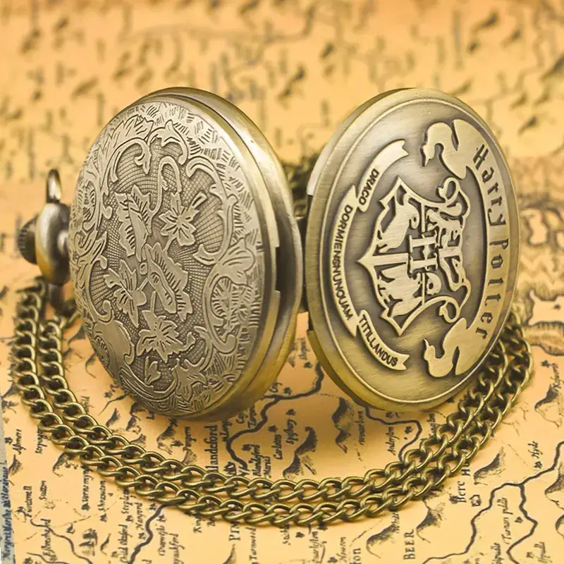 Vintage Bronze H-Letter Pocket Watch with Islamic Calligraphy — feature 9
