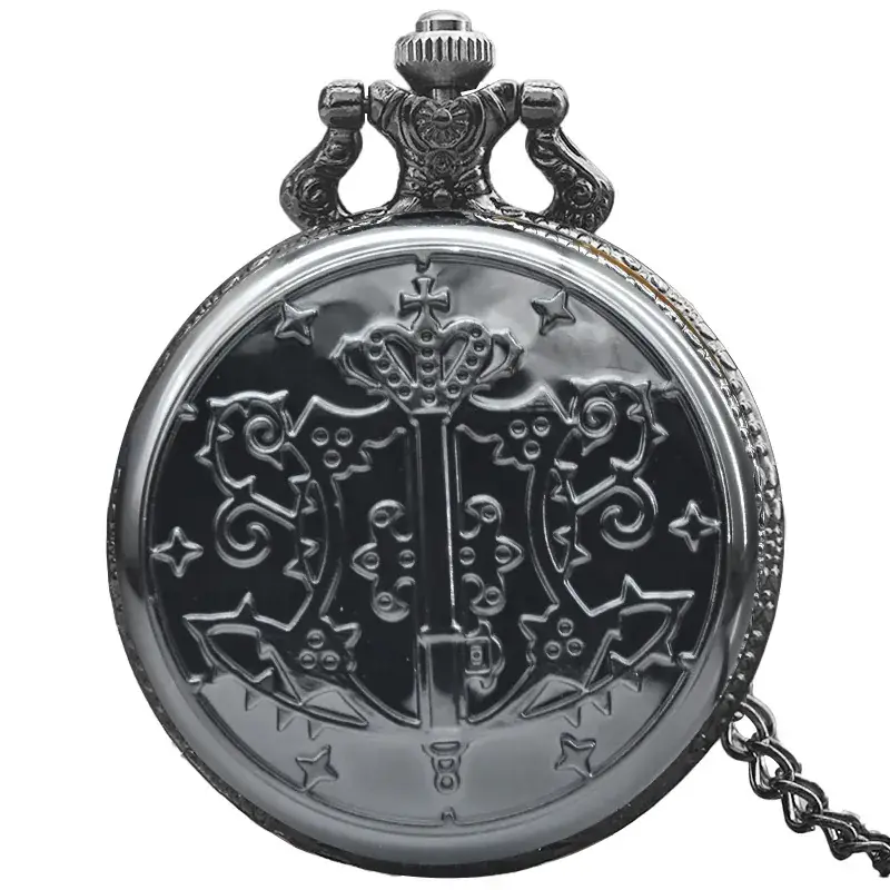 Vintage Bronze H-Letter Pocket Watch with Islamic Calligraphy - Image 3