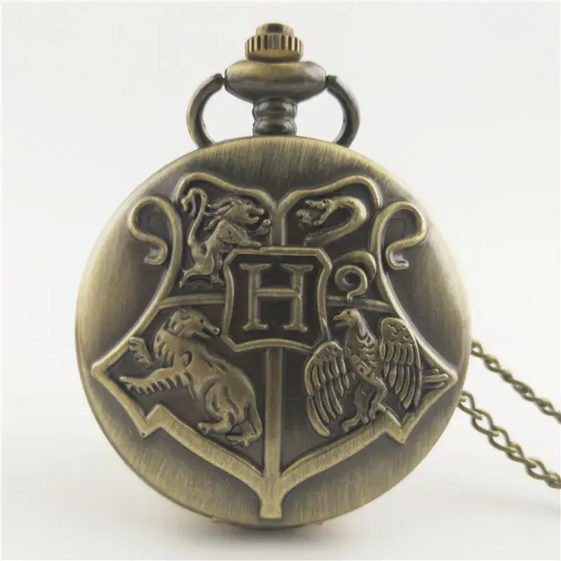 Vintage Bronze H-Letter Pocket Watch with Islamic Calligraphy - Image 5