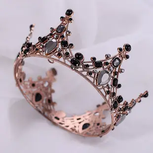 Tuan Ming Retro Baroque Crown Headdress Alloy Rhinestone Children's Performance Small Crown Bride Jewelry Hair Accessories Wholesale — feature 5