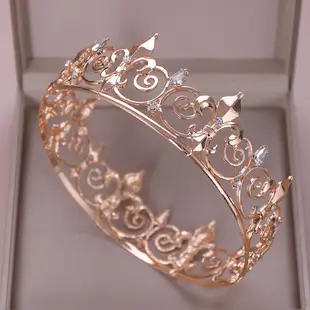 Tuan Ming Retro Baroque Crown Headdress Alloy Rhinestone Children's Performance Small Crown Bride Jewelry Hair Accessories Wholesale — feature 9