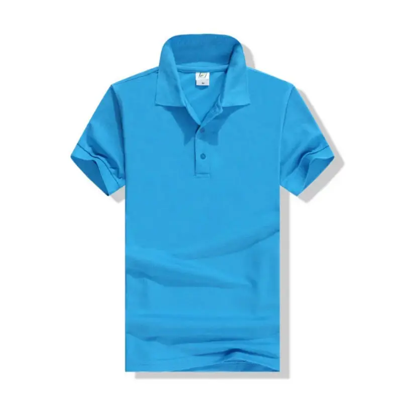 Blue 230g Polo Shirt with Custom Logo Print - Image 7