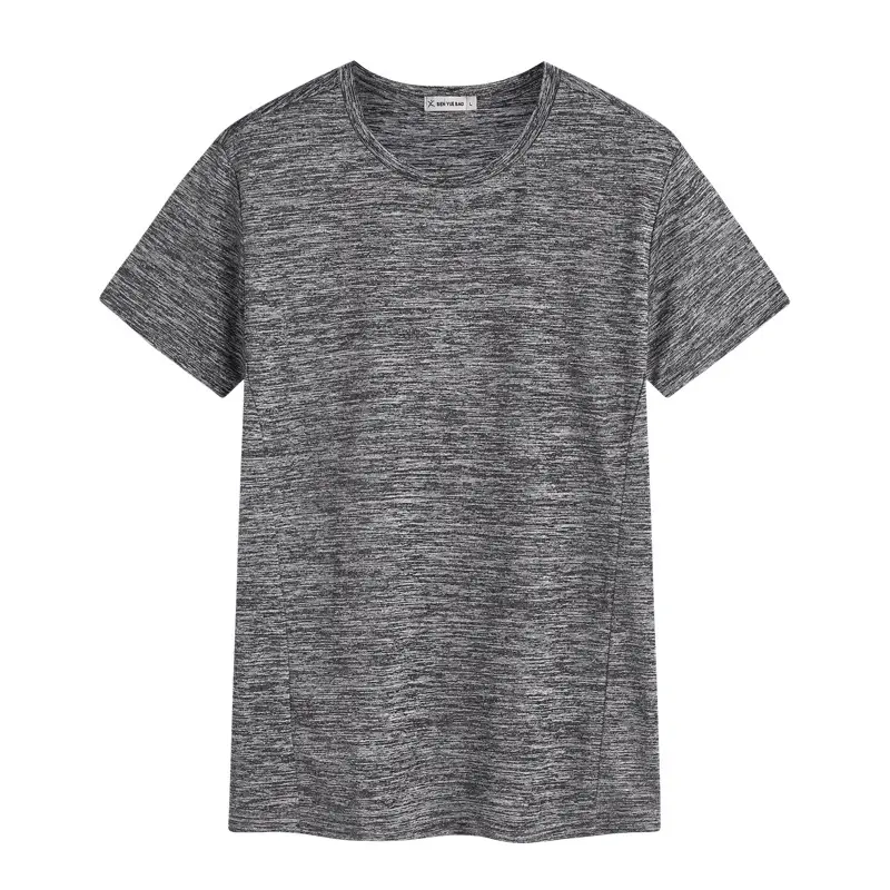 Men Blue Marbled Short Sleeve T-Shirt Large - Image 3